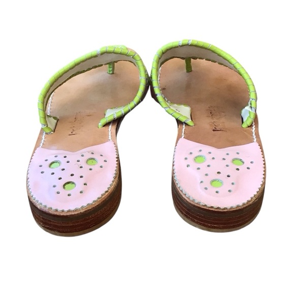 Jack Roger’s Pink Green Leather Sandals - Picture 7 of 13